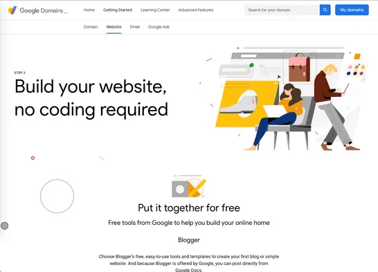 Google Domains Interface