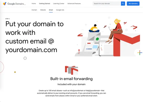 Google Domains Interface