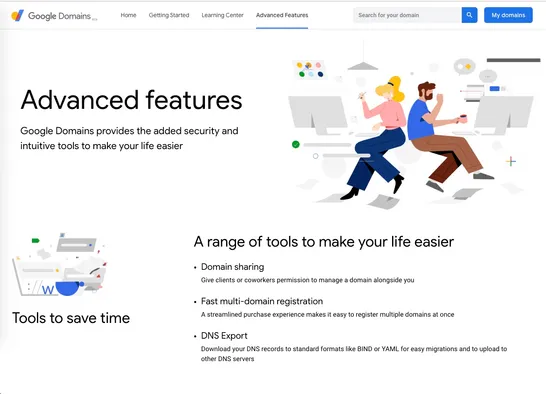 Google Domains Interface