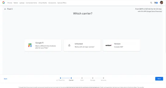 Google Store Checkout