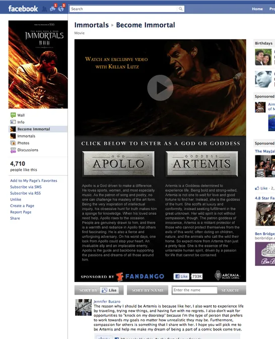 Immortals Facebook Campaign image 2