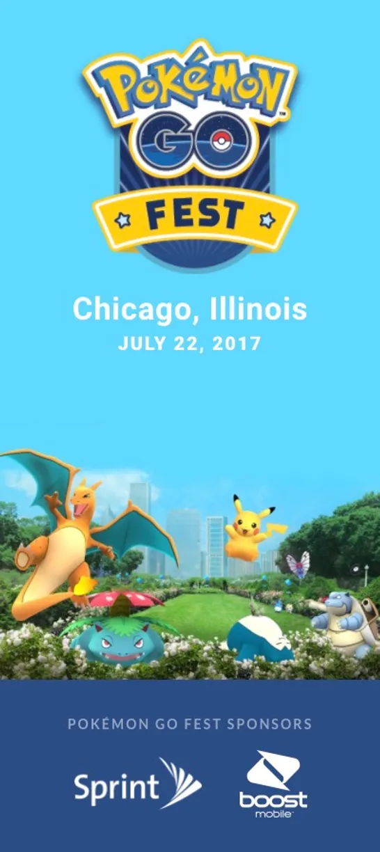 Pokemon Go Fest Interface