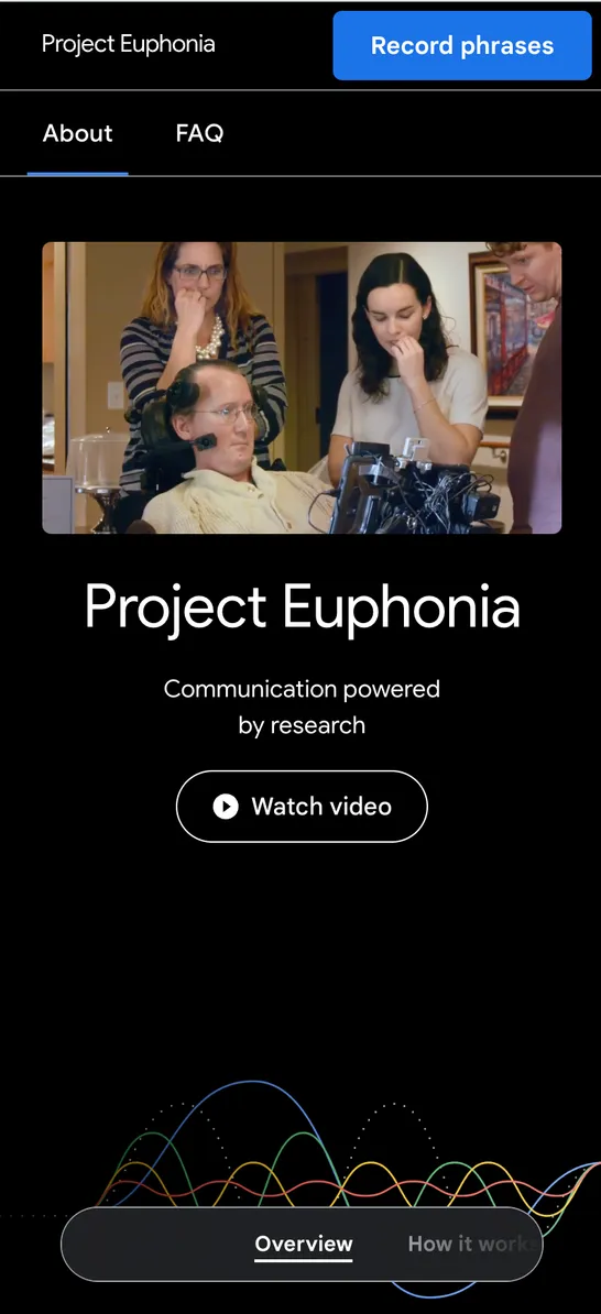 Project Euphonia Interface