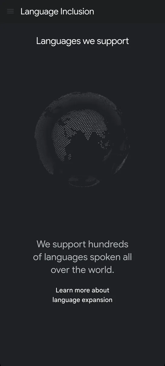 Language Inclusion Interface